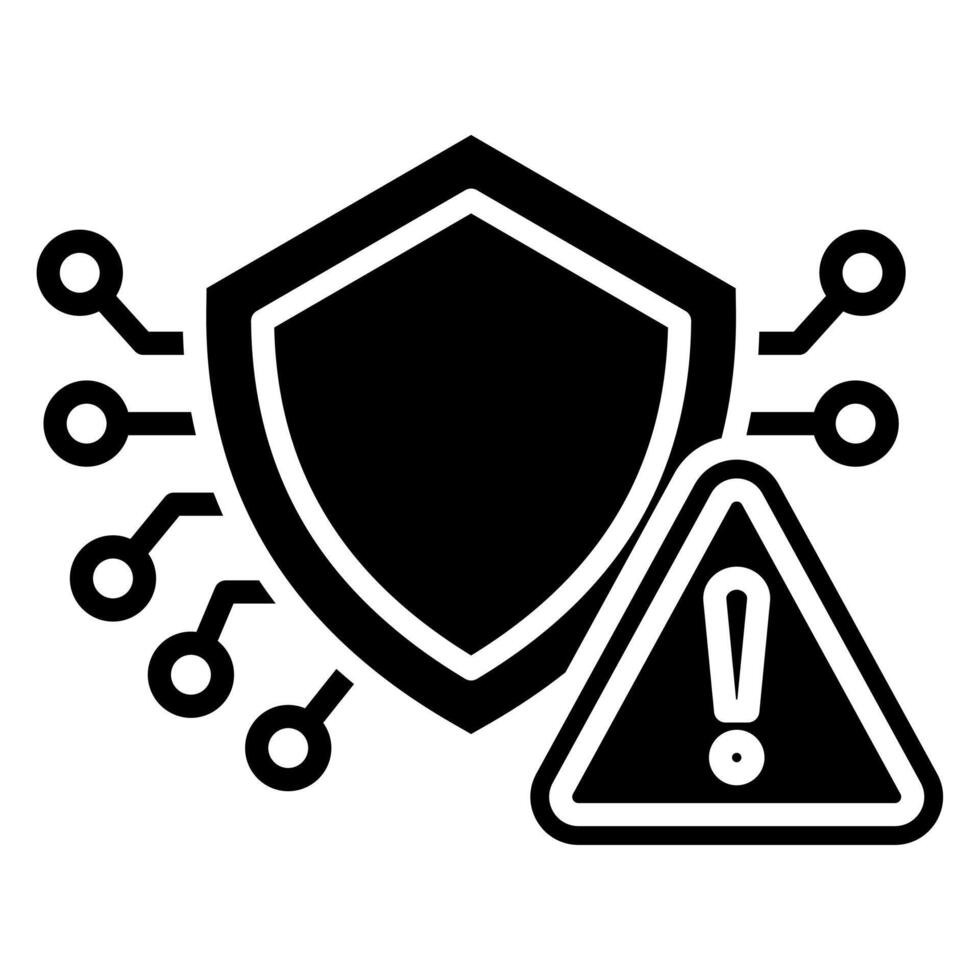 cyber gevaren icoon lijn vector illustratie