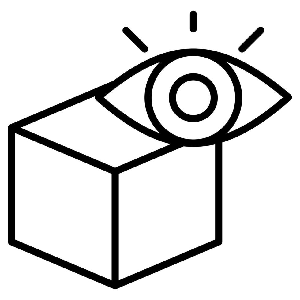 Product visie icoon lijn vector illustratie