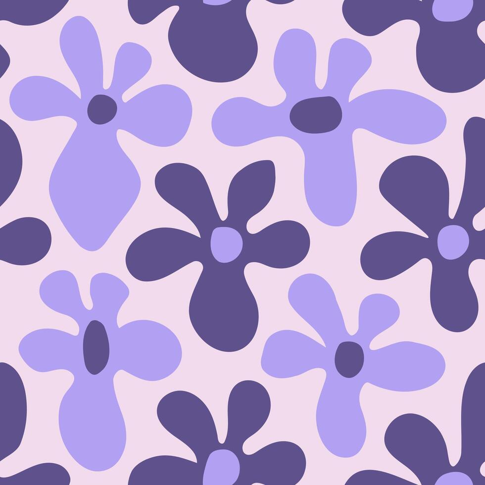 minimaal vervormd bloemen naadloos patroon vector