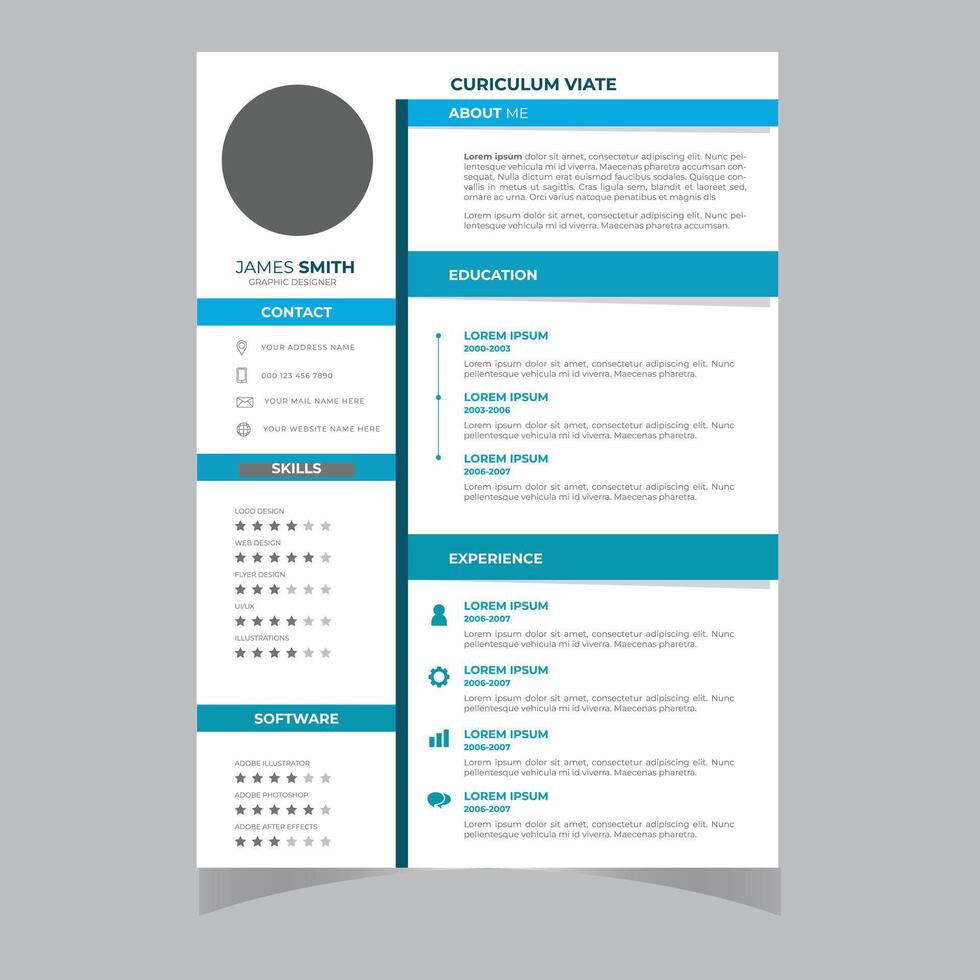 schoon modern hervat en Hoes brief lay-out vector sjabloon voor bedrijf baan toepassingen, minimalistische hervat CV sjabloon, hervat ontwerp sjabloon, CV ontwerp, multipurpose hervat ontwerp