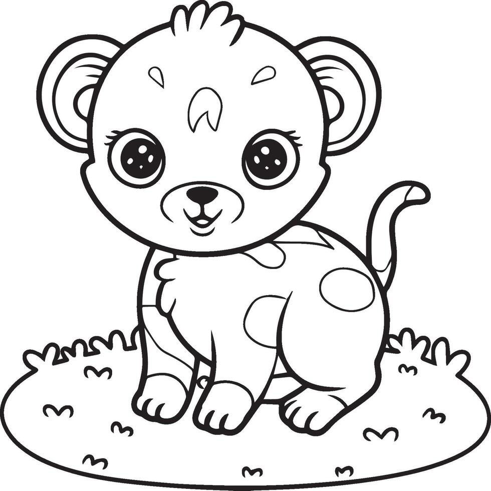 baby dier kleur Pagina's. dier schets vector afbeeldingen. schattig ontwerp dier schets vector