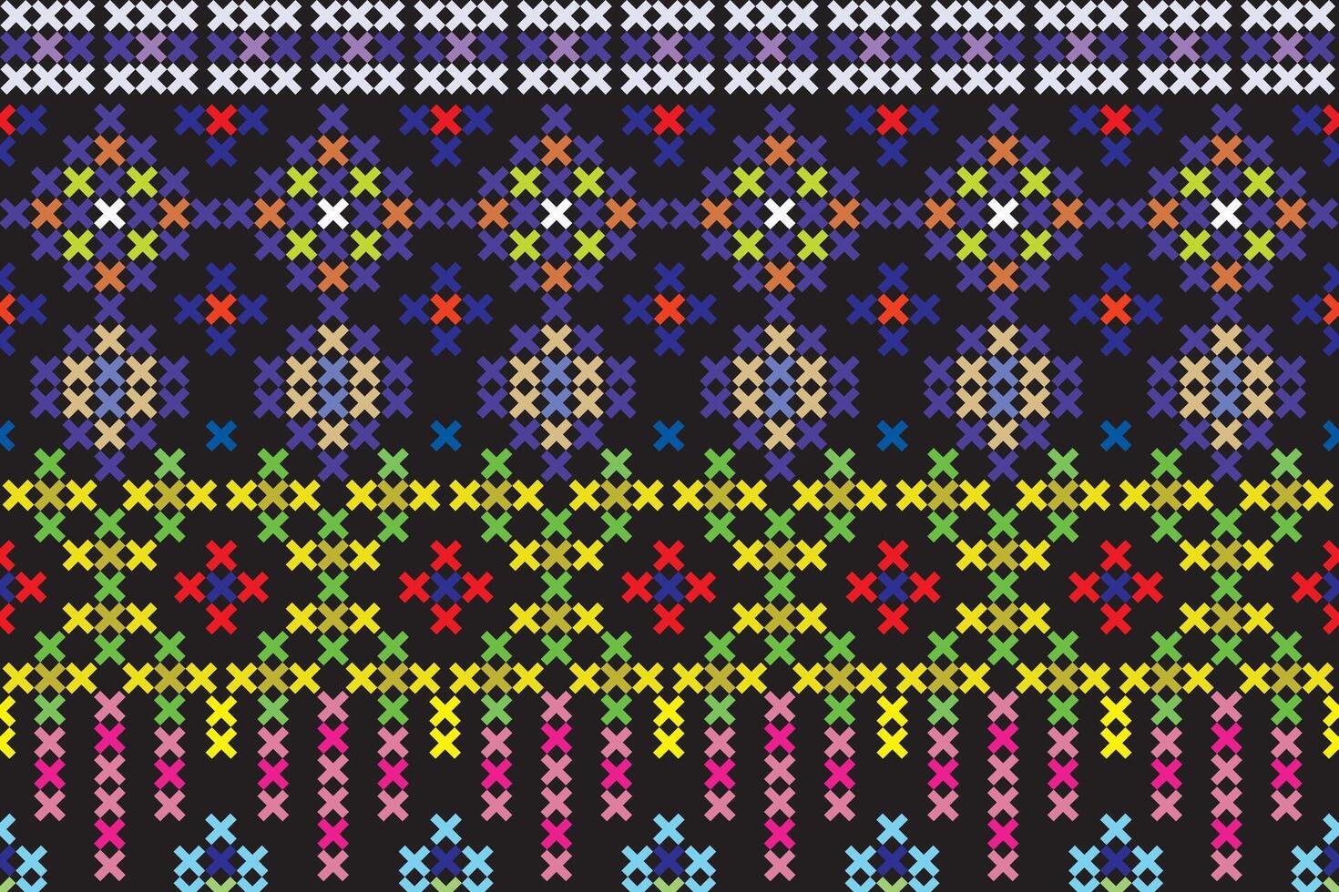 illustratie patroon van de grof kleur Aan zwart achtergrond. vector