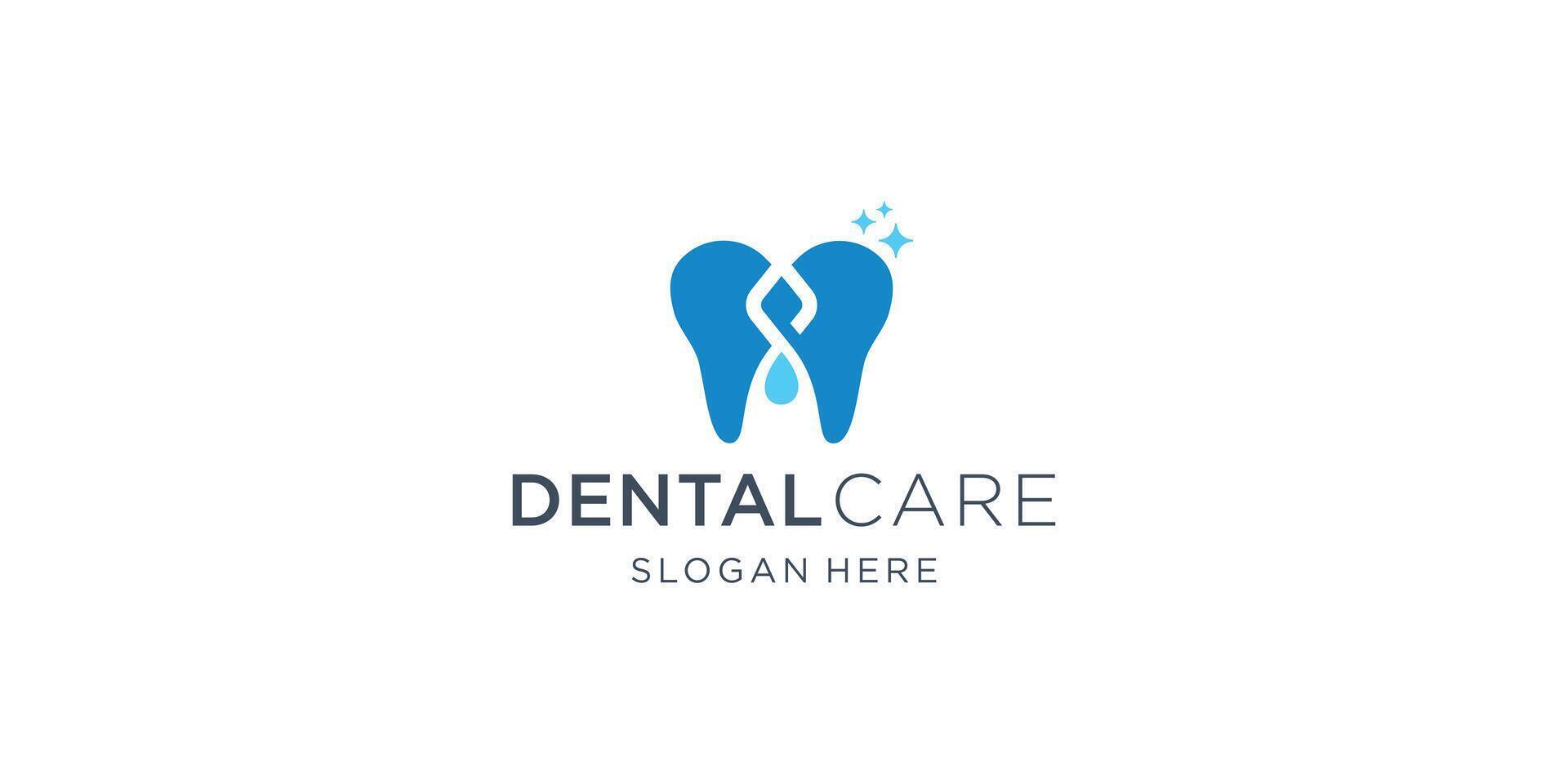 tandheelkundig kliniek logo sjabloon tandheelkundig zorg logo ontwerpen vector