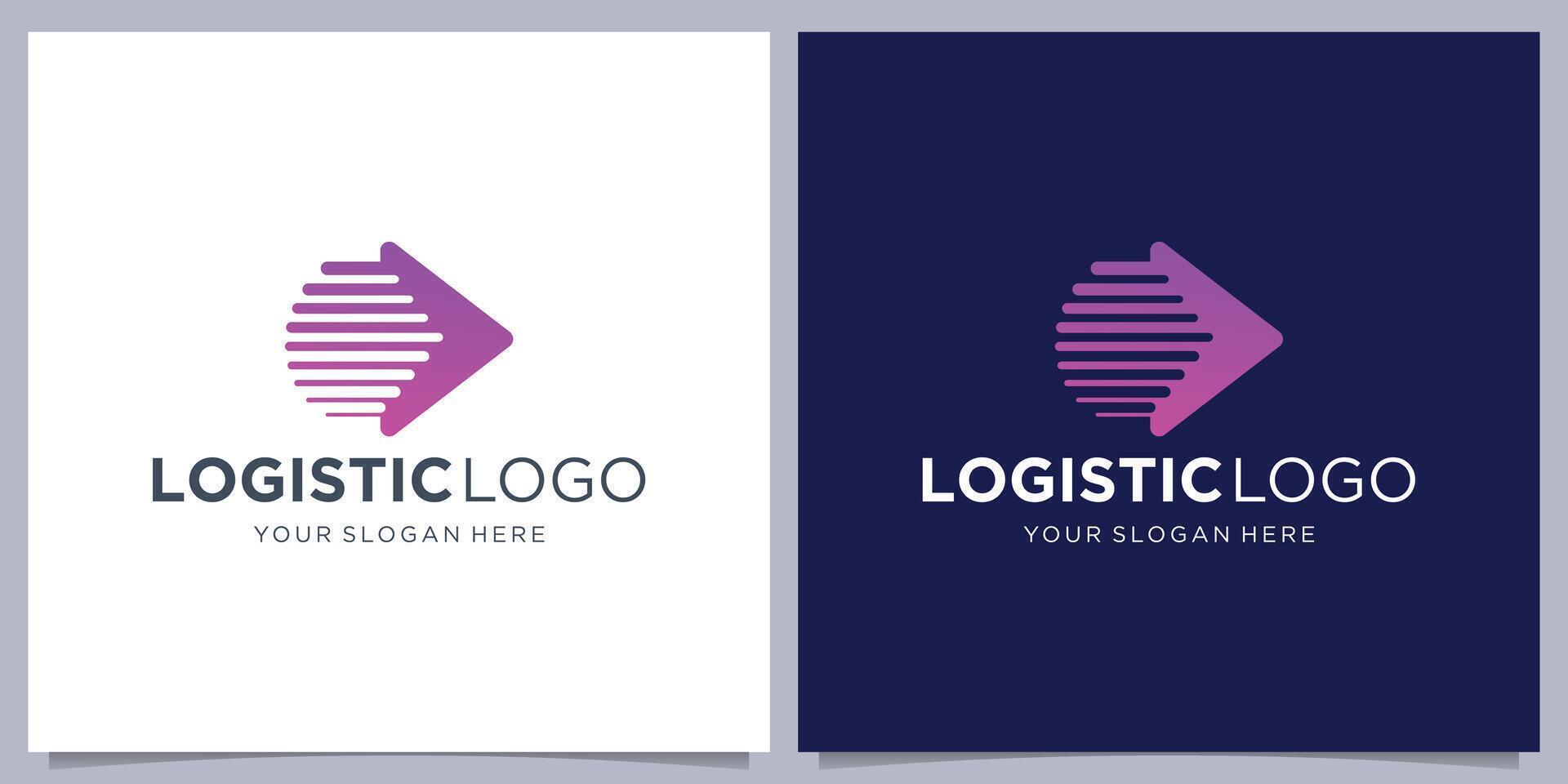 logistiek bedrijf vector logo. pijl icoon. levering icoon. pijl vector, levering onderhoud logo.