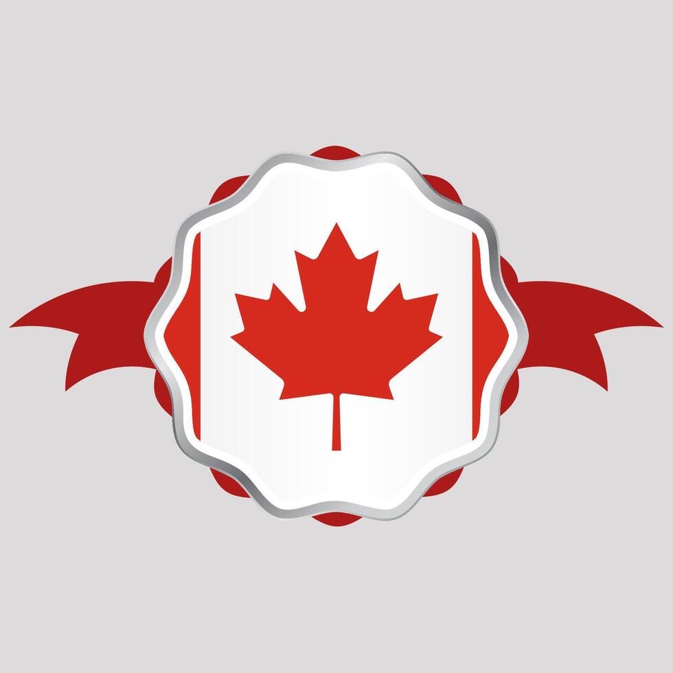 creatief Canada vlag sticker embleem vector