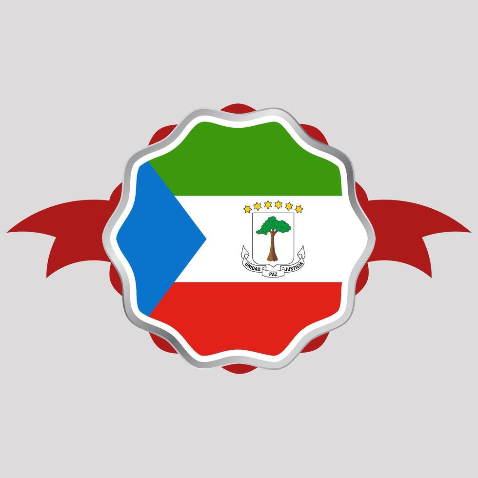 creatief equatoriaal Guinea vlag sticker embleem vector