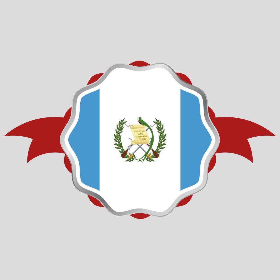 creatief Guatemala vlag sticker embleem vector