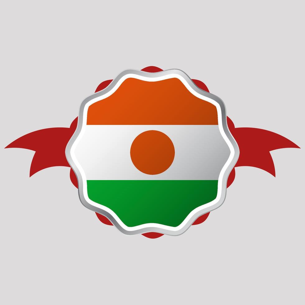creatief Niger vlag sticker embleem vector