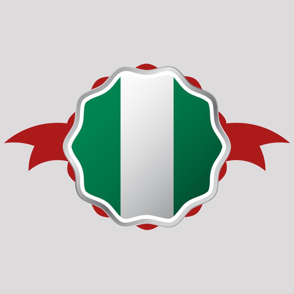 creatief Nigeria vlag sticker embleem vector