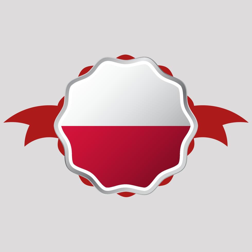 creatief Polen vlag sticker embleem vector