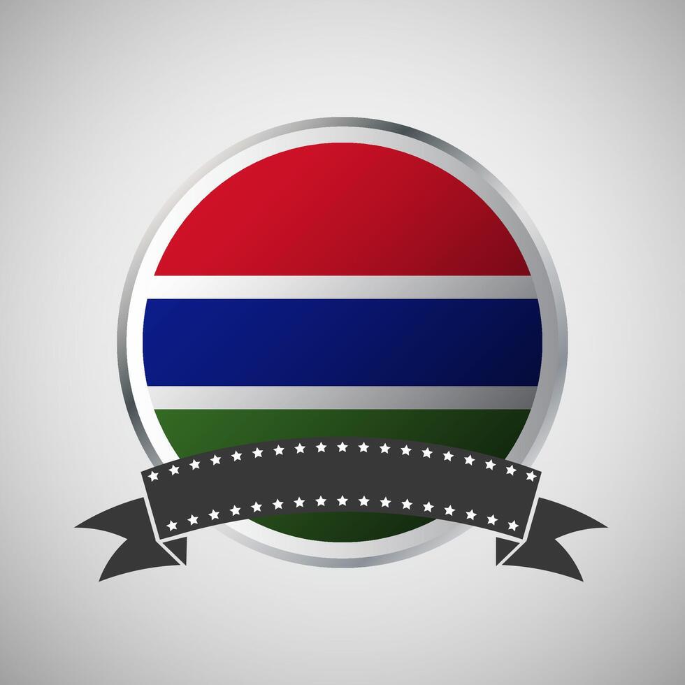 vector Gambia ronde vlag banier vector illustratie