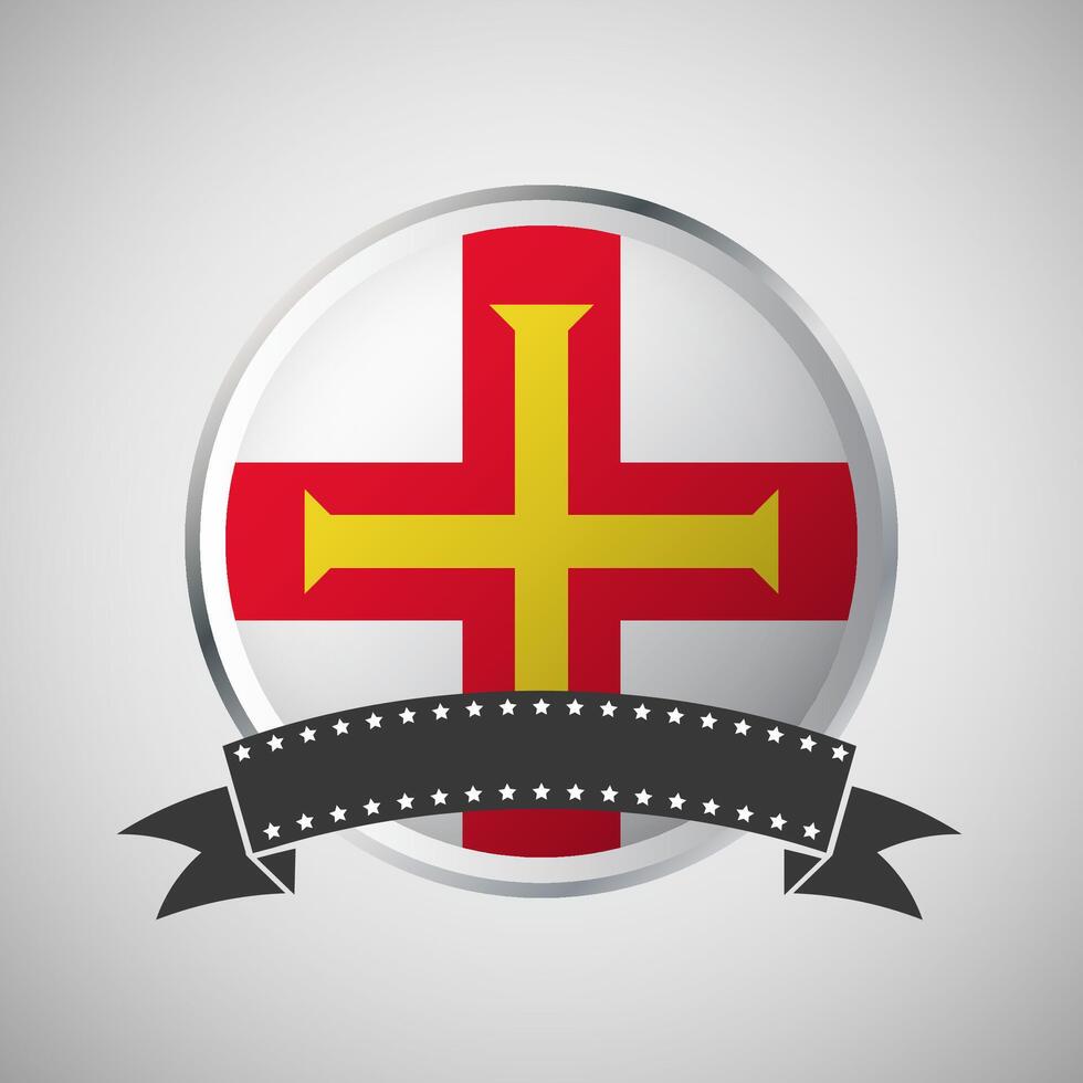 vector Guernsey ronde vlag banier vector illustratie