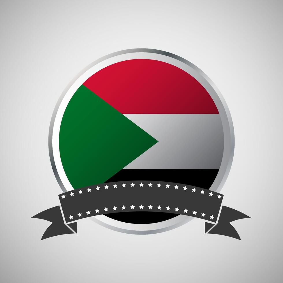 vector Soedan ronde vlag banier vector illustratie