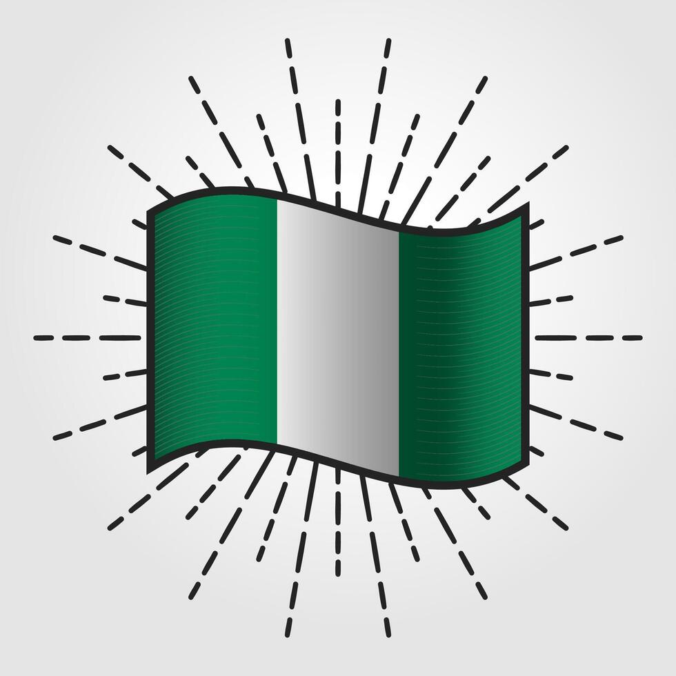 wijnoogst Nigeria nationaal vlag illustratie vector