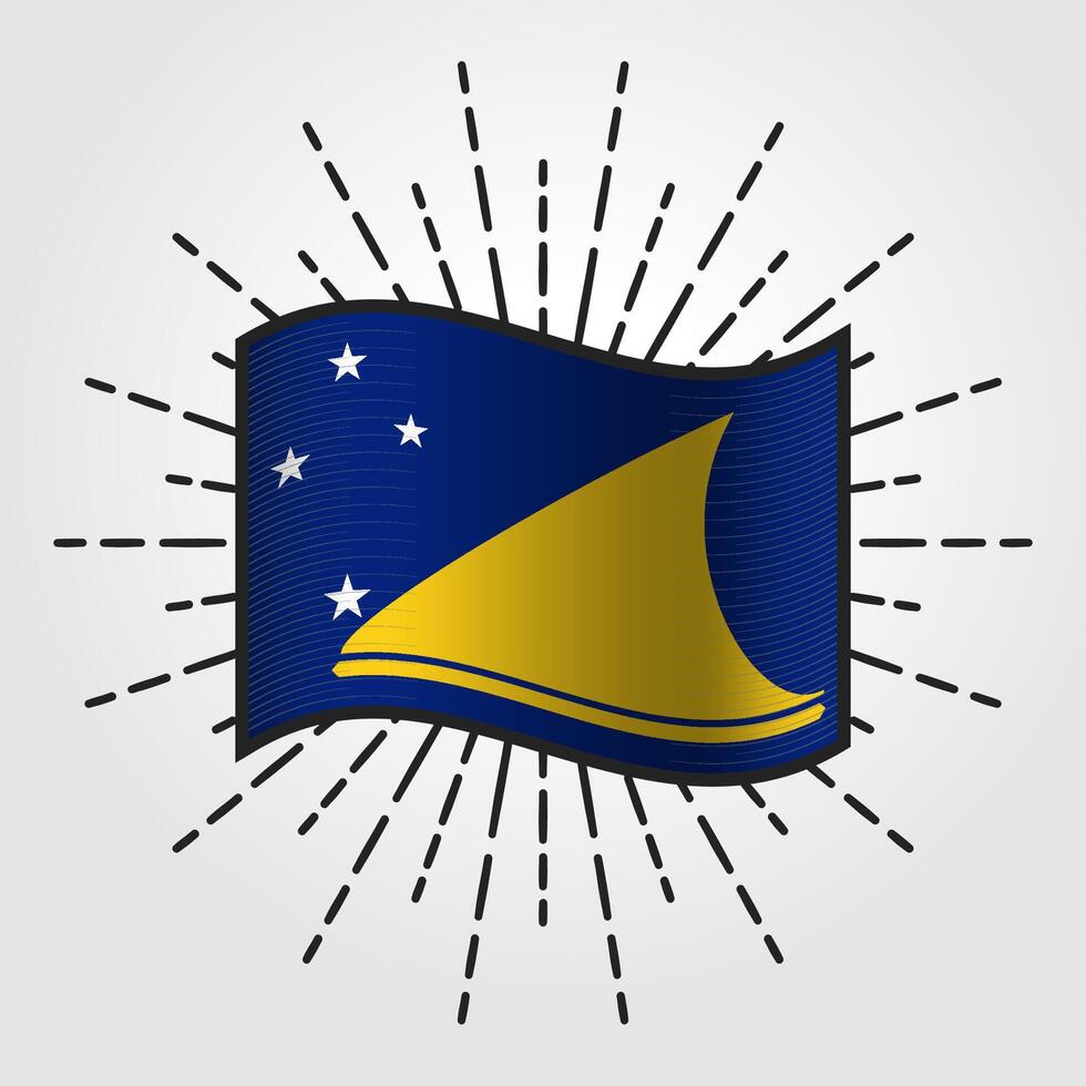 wijnoogst tokelau nationaal vlag illustratie vector