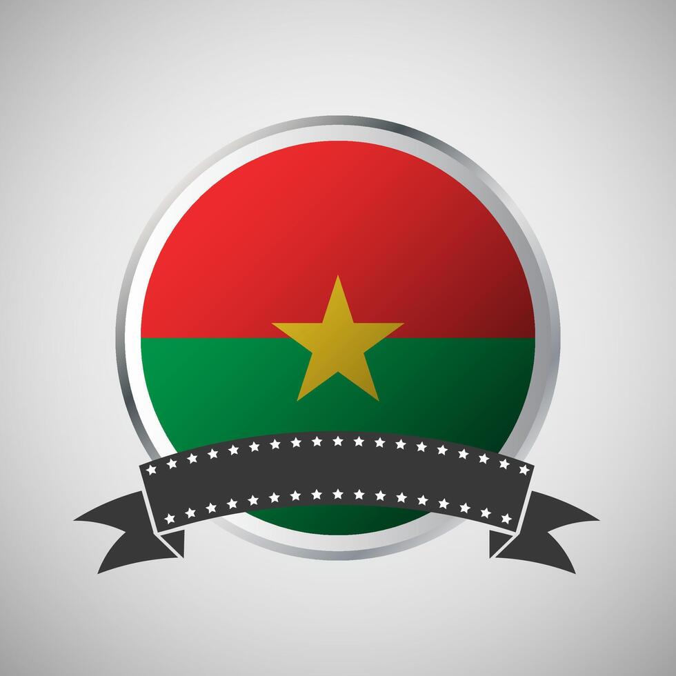 vector Burkina faso ronde vlag banier vector illustratie