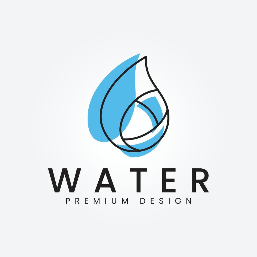 water laten vallen vector logo ontwerp concept ontwerp sjabloon