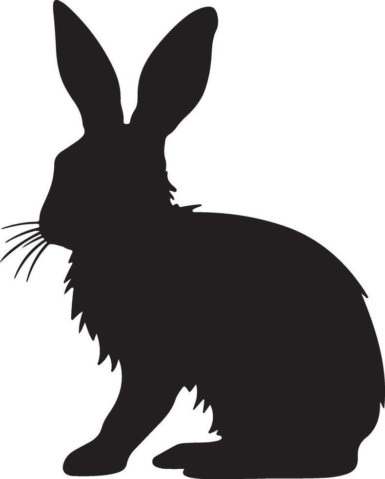 konijn silhouet vector illustratie wit achtergrond
