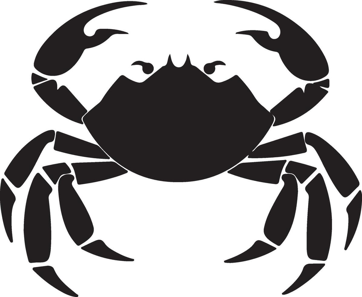 krab silhouet vector illustratie wit achtergrond