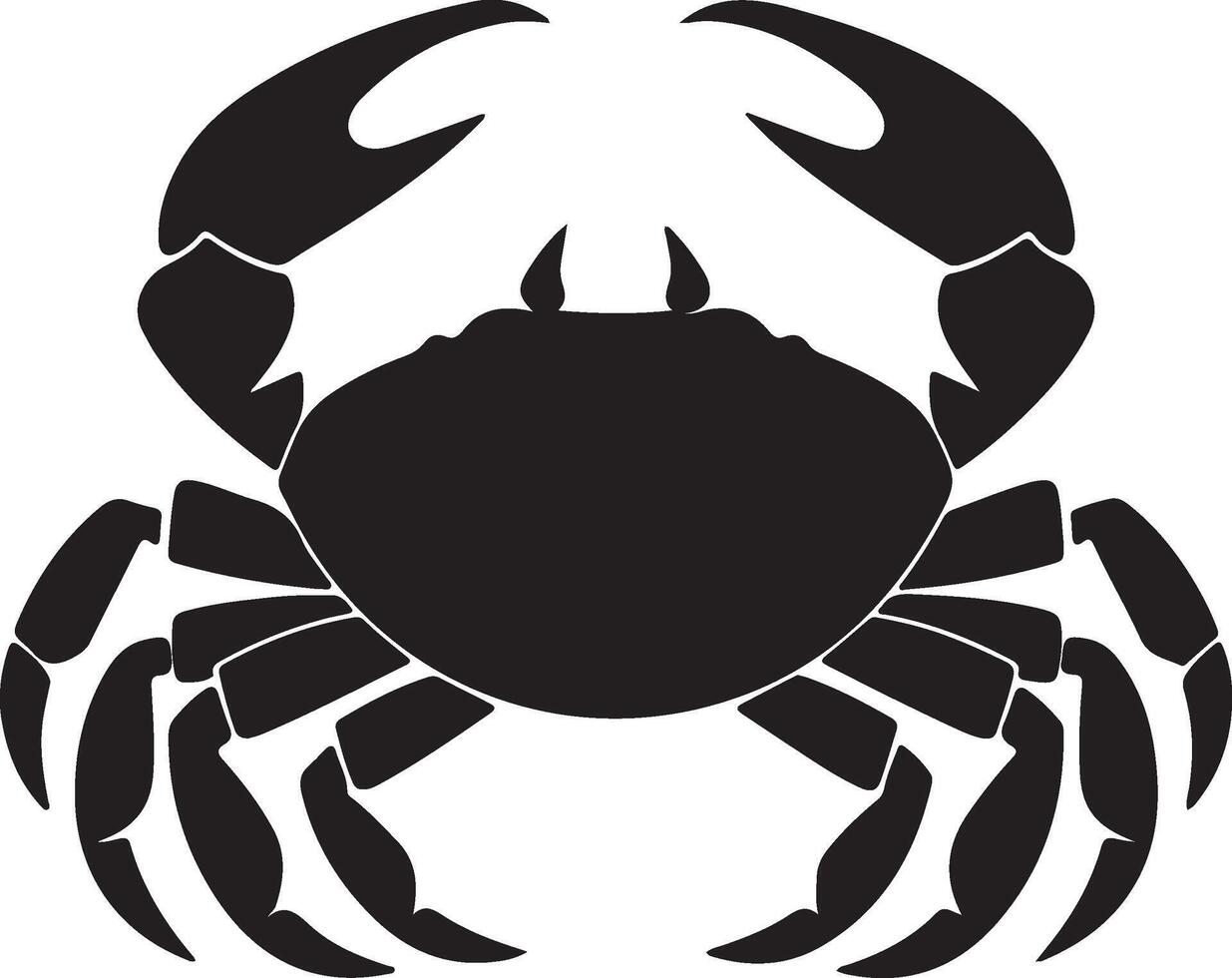 krab silhouet vector illustratie wit achtergrond