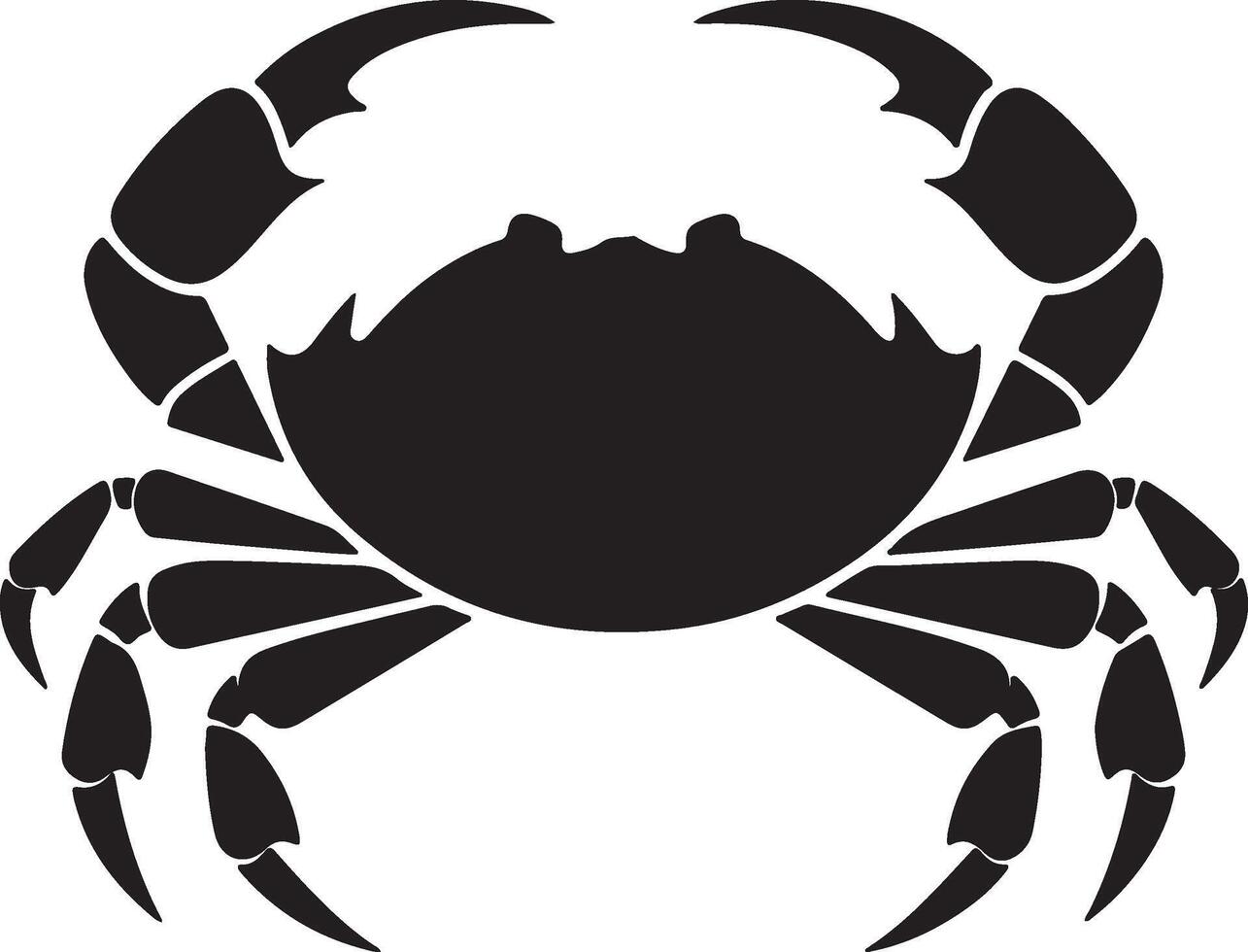 krab silhouet vector illustratie wit achtergrond