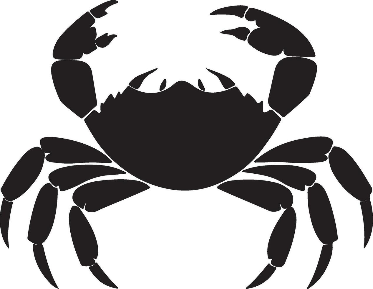 krab silhouet vector illustratie wit achtergrond