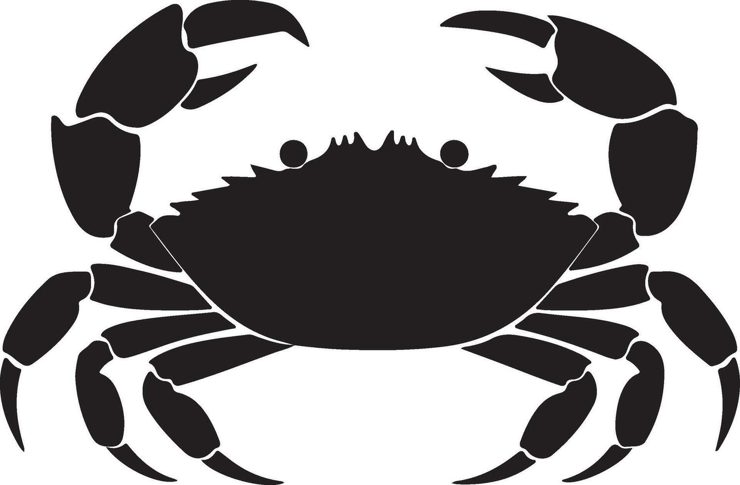 krab silhouet vector illustratie wit achtergrond