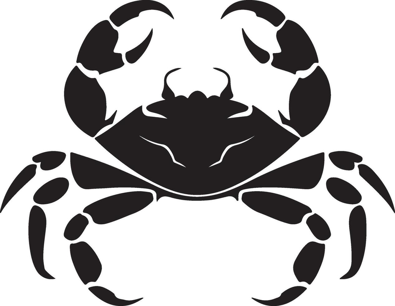 krab silhouet vector illustratie wit achtergrond