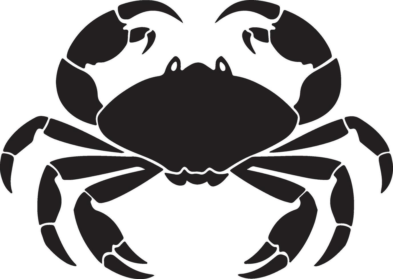 krab silhouet vector illustratie wit achtergrond