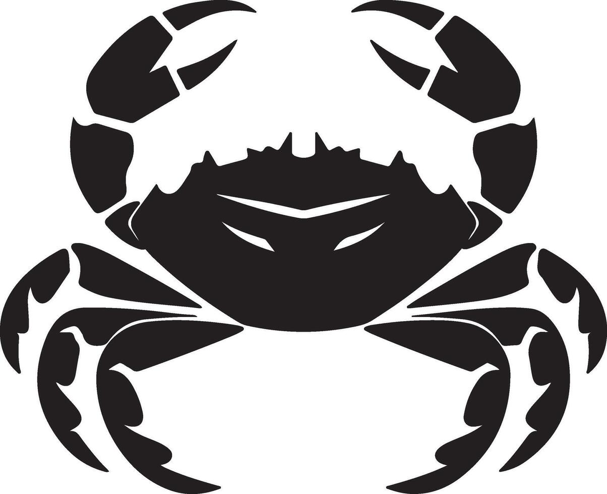 krab silhouet vector illustratie wit achtergrond