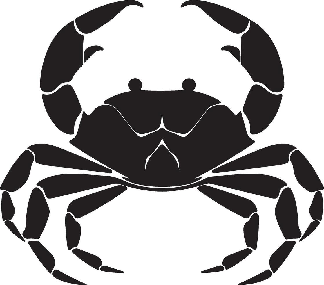 krab silhouet vector illustratie wit achtergrond