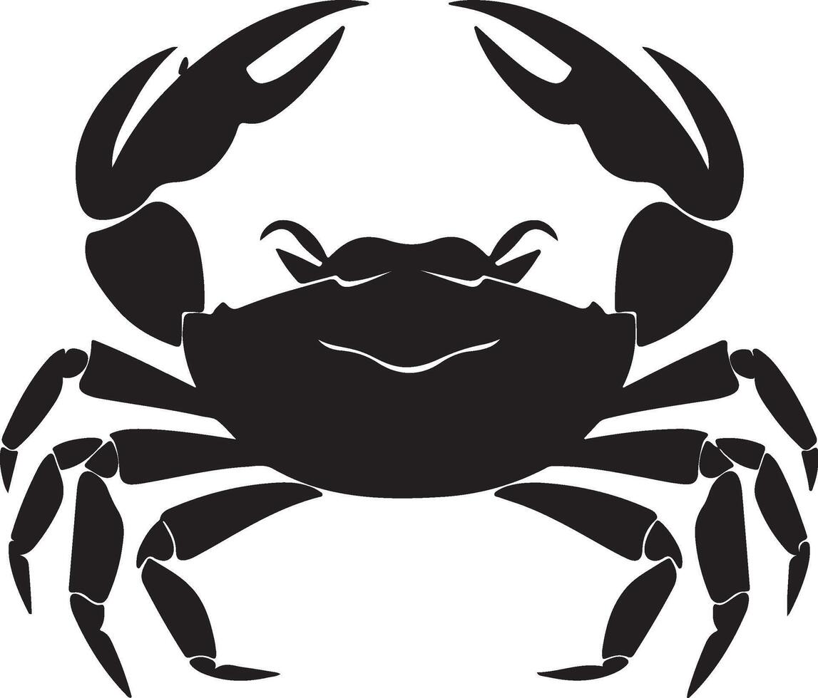 krab silhouet vector illustratie wit achtergrond