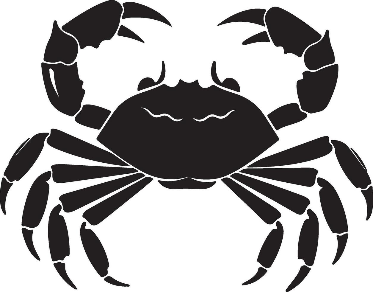 krab silhouet vector illustratie wit achtergrond