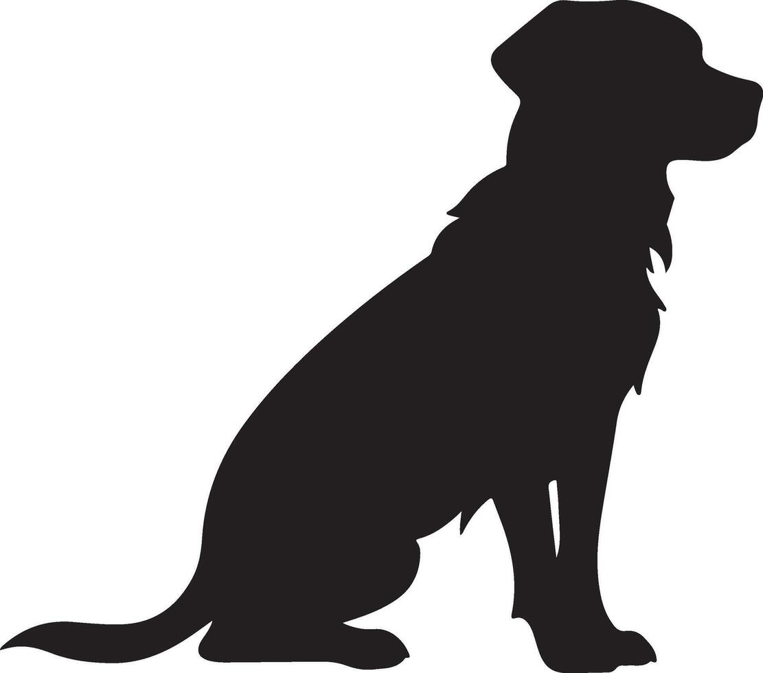 hond silhouet vector illustratie wit achtergrond