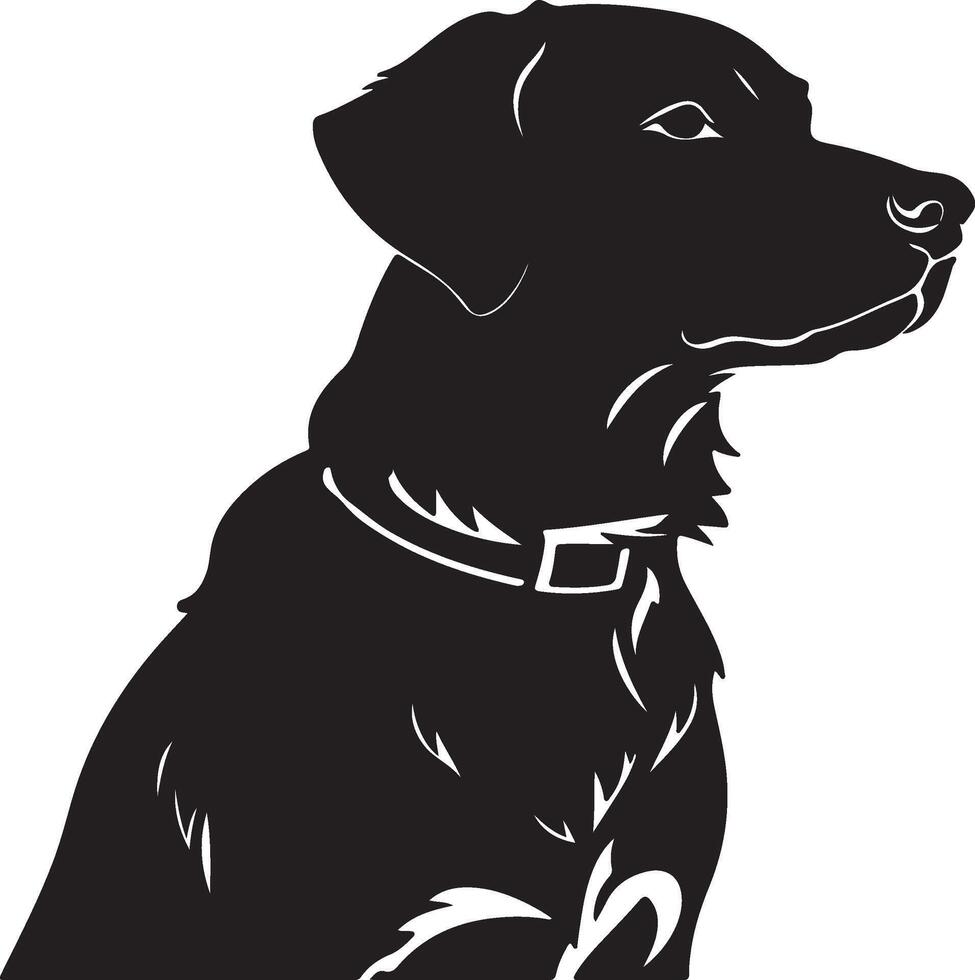 hond silhouet vector illustratie wit achtergrond