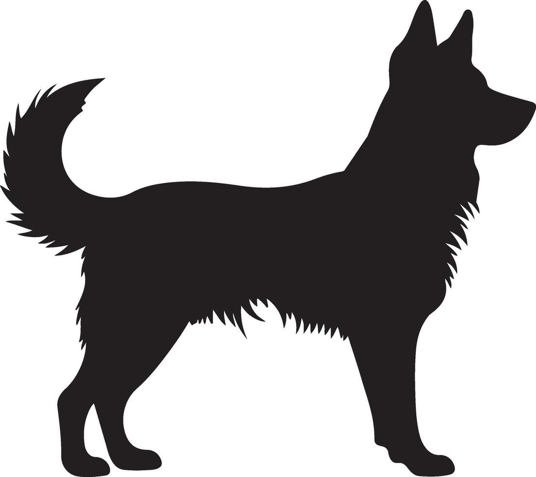 hond silhouet vector illustratie wit achtergrond