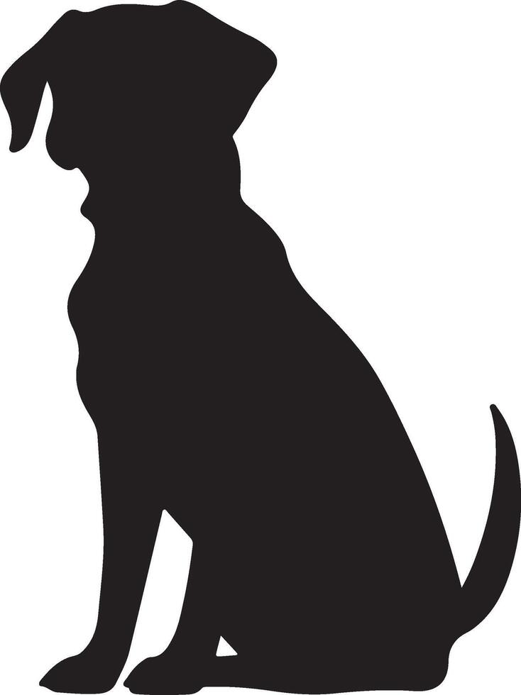 hond silhouet vector illustratie wit achtergrond