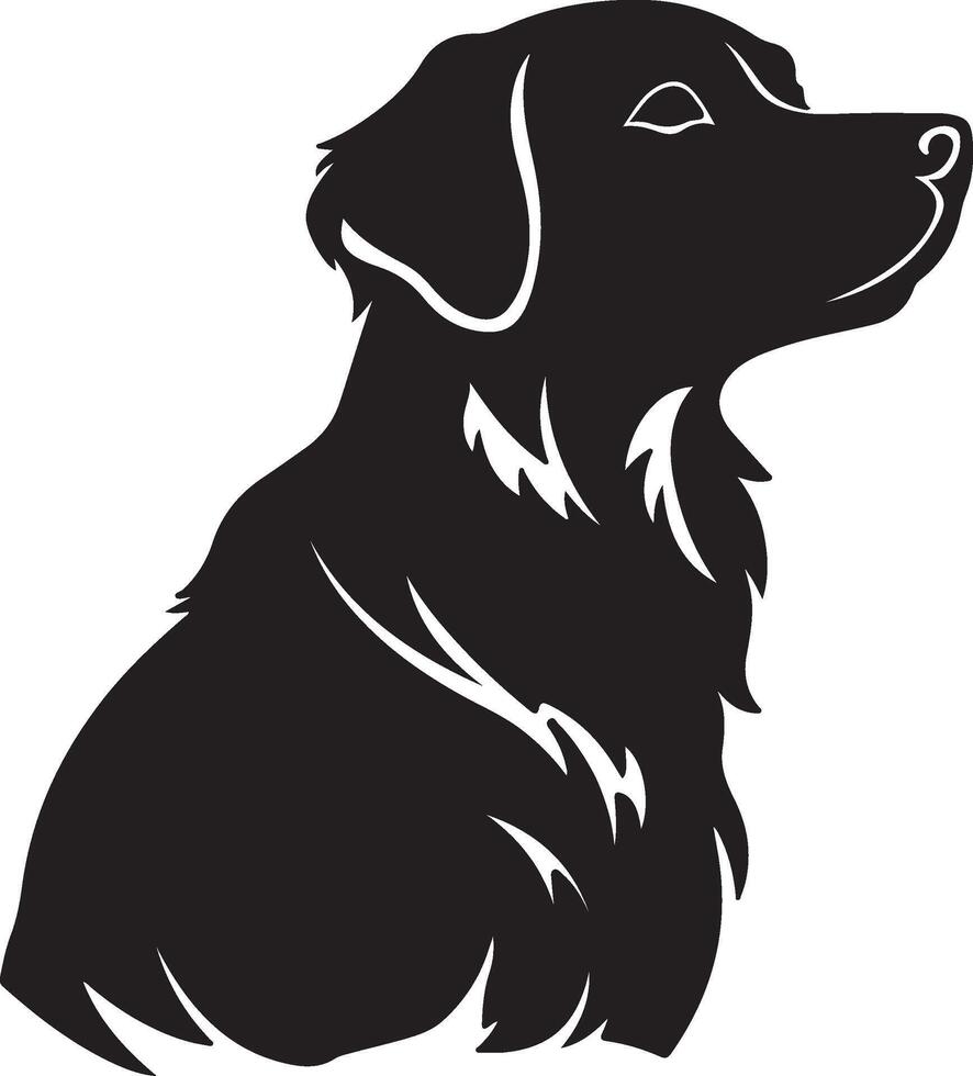 hond silhouet vector illustratie wit achtergrond