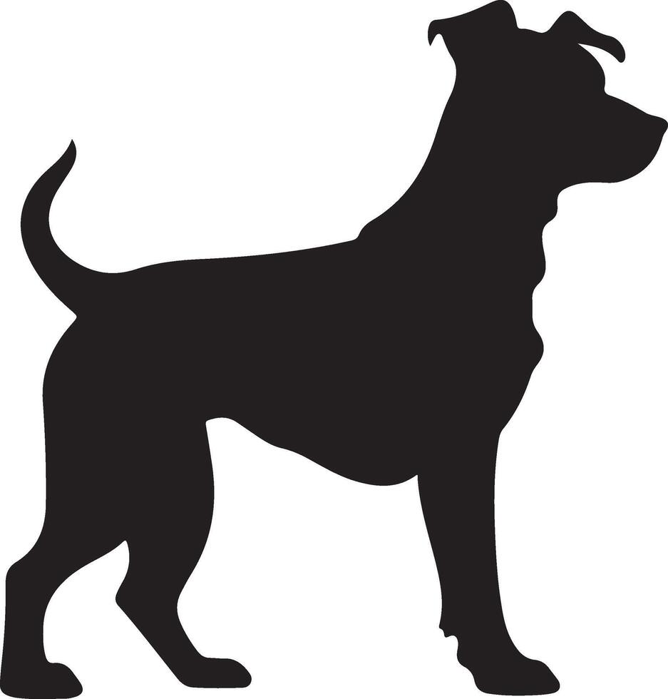 hond silhouet vector illustratie wit achtergrond