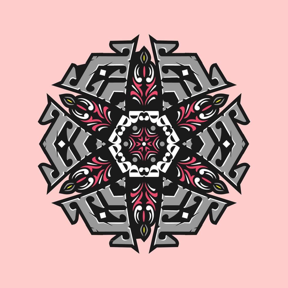 mandala patroon kunst achtergrond vrij vector