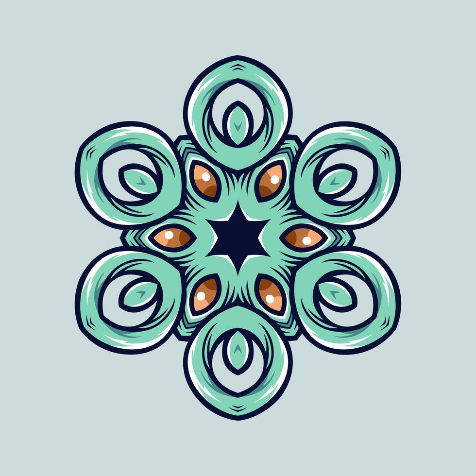 mandala patroon kunst achtergrond vrij vector