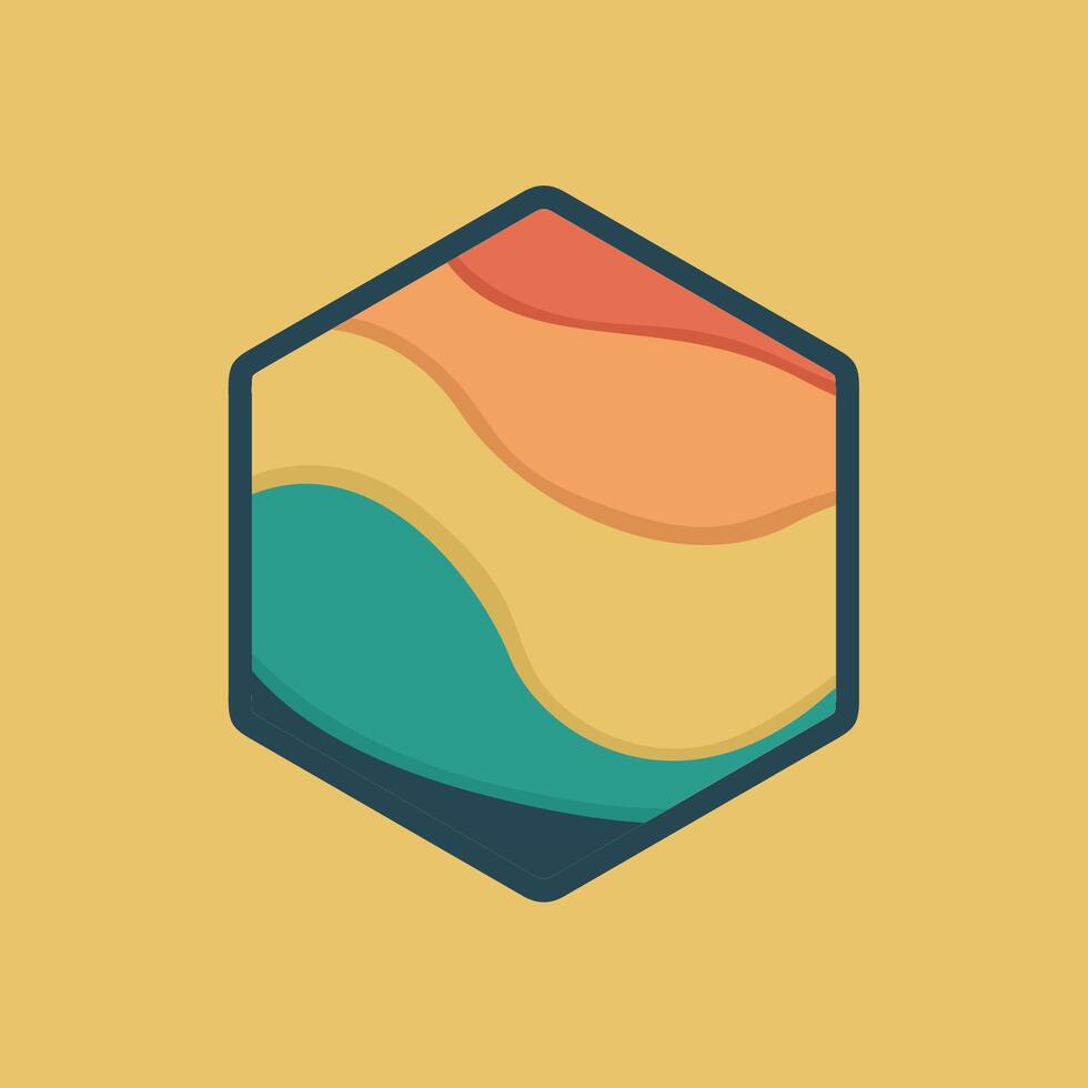 vector abstract icoon, zeshoekig logo voor uw bedrijf. vrij vector