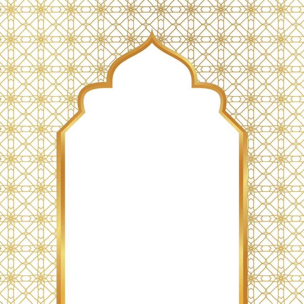 gouden Islamitisch grens vector