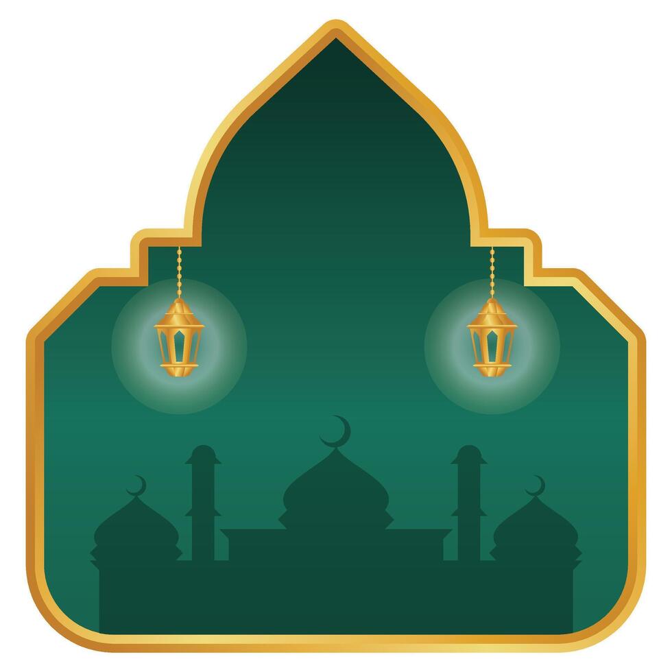 Islamitisch moskee kader achtergrond vector
