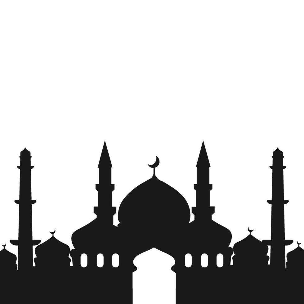 Islamitisch moskee silhouet vector