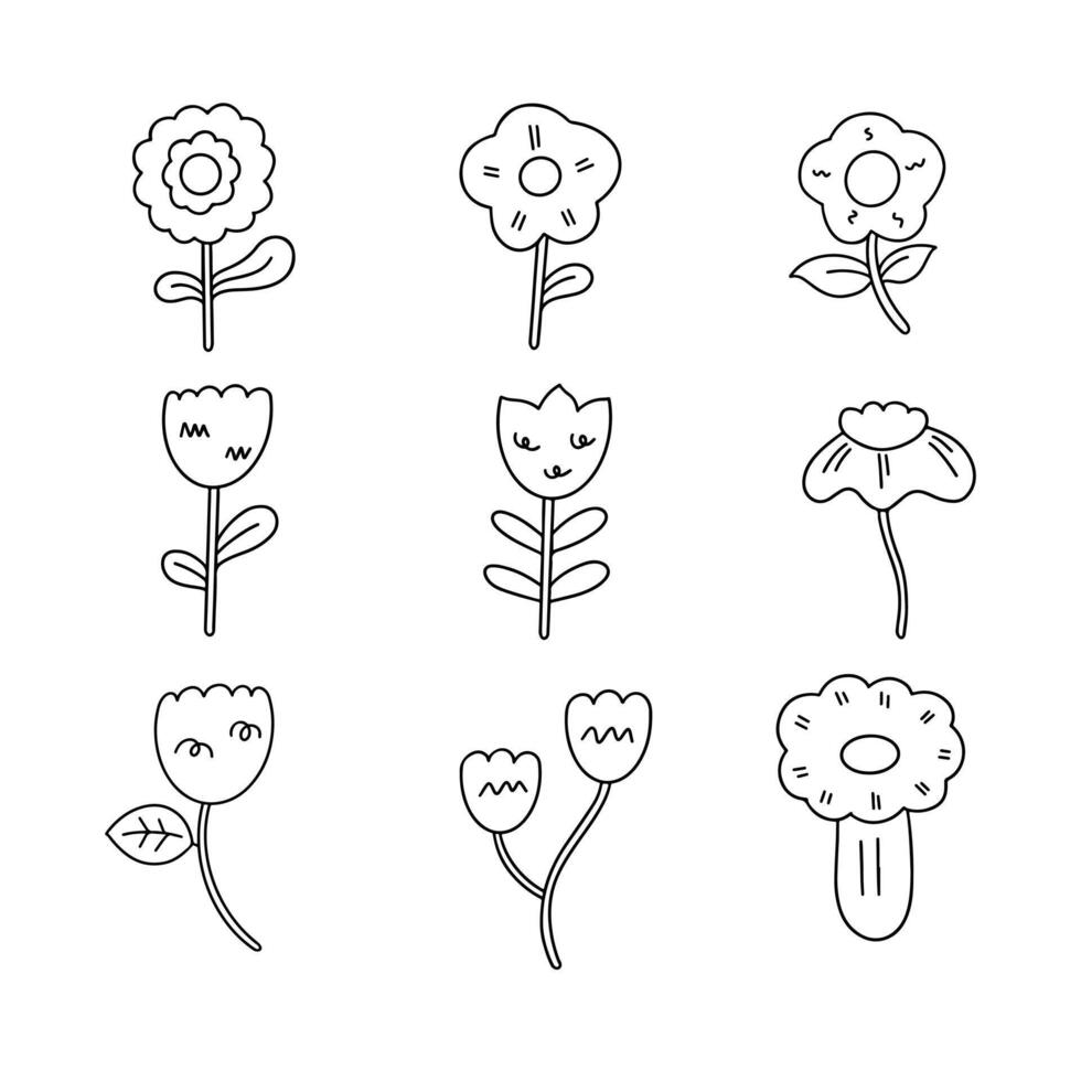 bloem tekening lijn vector illustratie