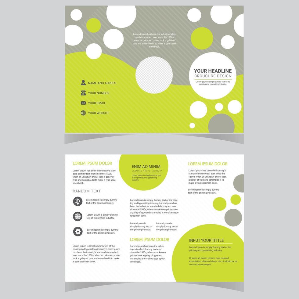 creatieve zakelijke moderne zakelijke driebladige brochure sjabloonontwerp. vector