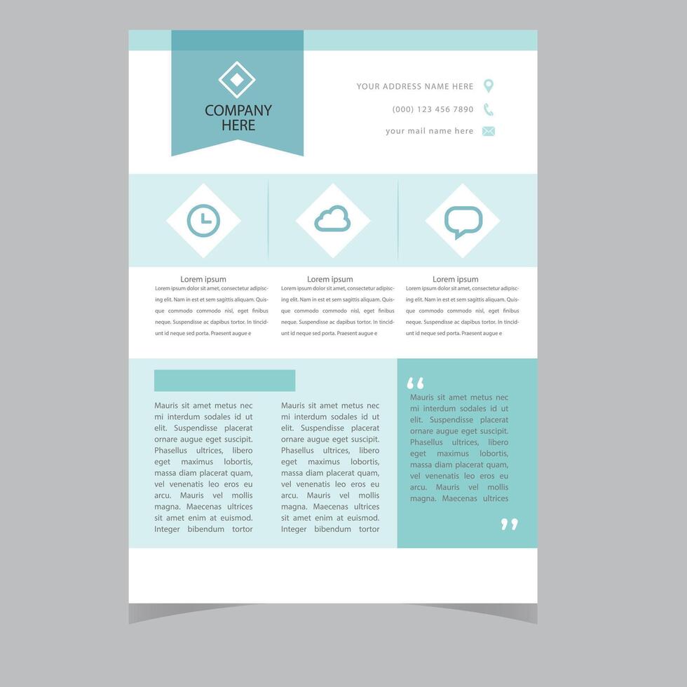 zakelijke folder ontwerp sjabloon voorraad illustratie nieuwsbrief, brochure, sjabloon, ontwerp, folder - brochure vector