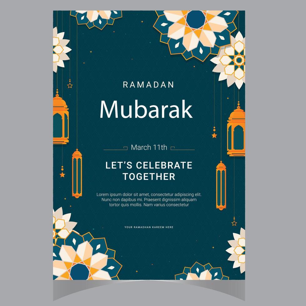 Ramadan karem hartelijk groeten. vector illustratie ontwerp