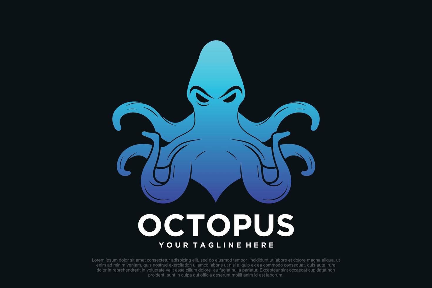 Octopus logo ontwerp gemakkelijk concept premie vector